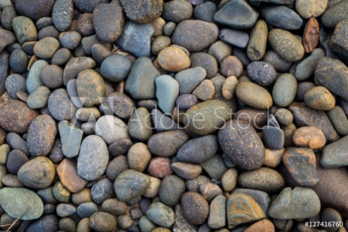 Picture of Natural colorful stone on the beach outdoor day light